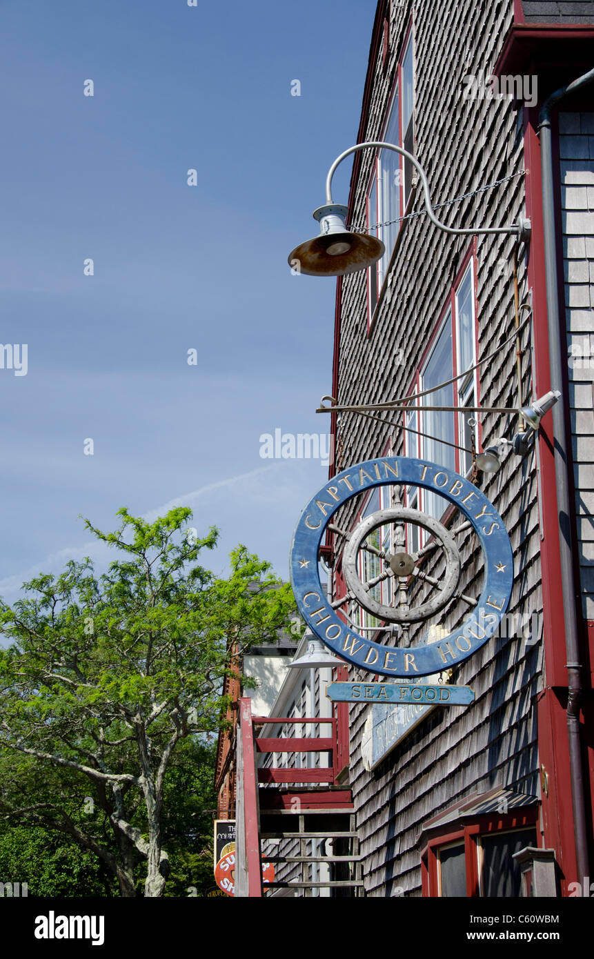 Massachusetts, Nantucket Island. Captain Tobey's Chowder House Stock