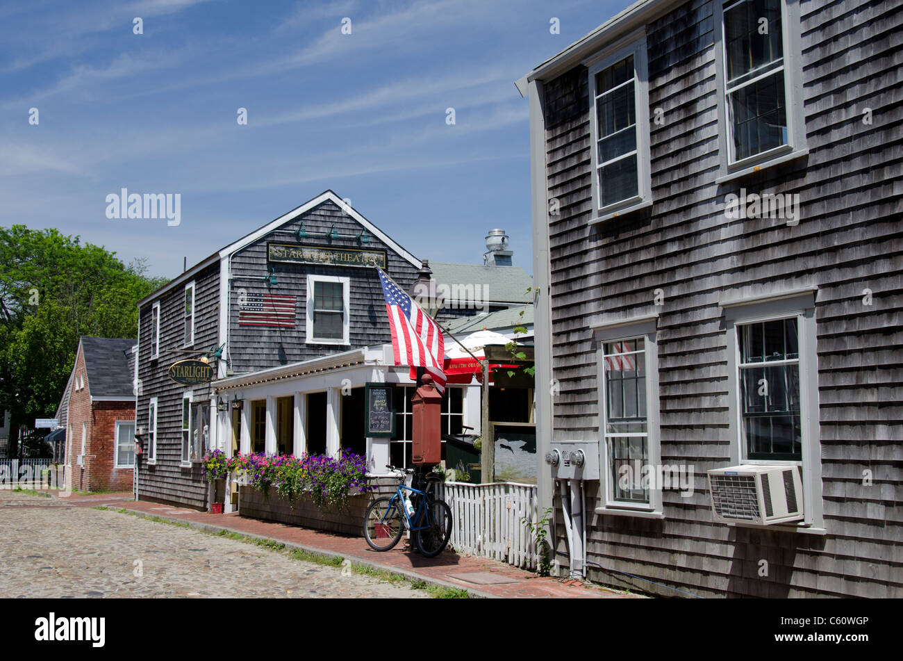 Massachusetts, Nantucket Island. Downtown Nantucket. Stock Photo