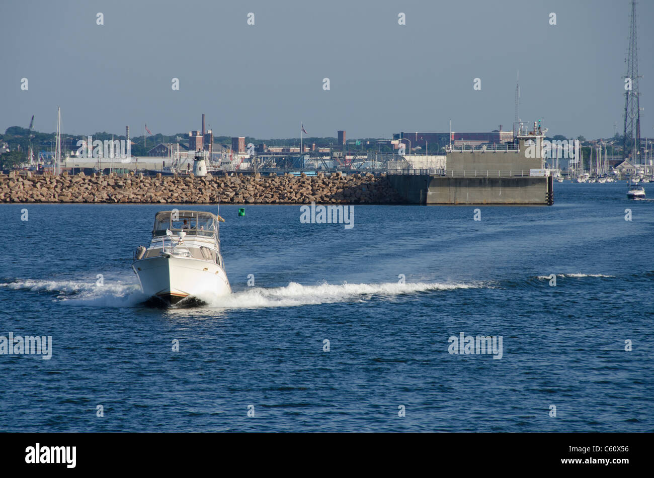 Massachusetts, New Bedford. The New Bedford Hurricane Barrier, 1962