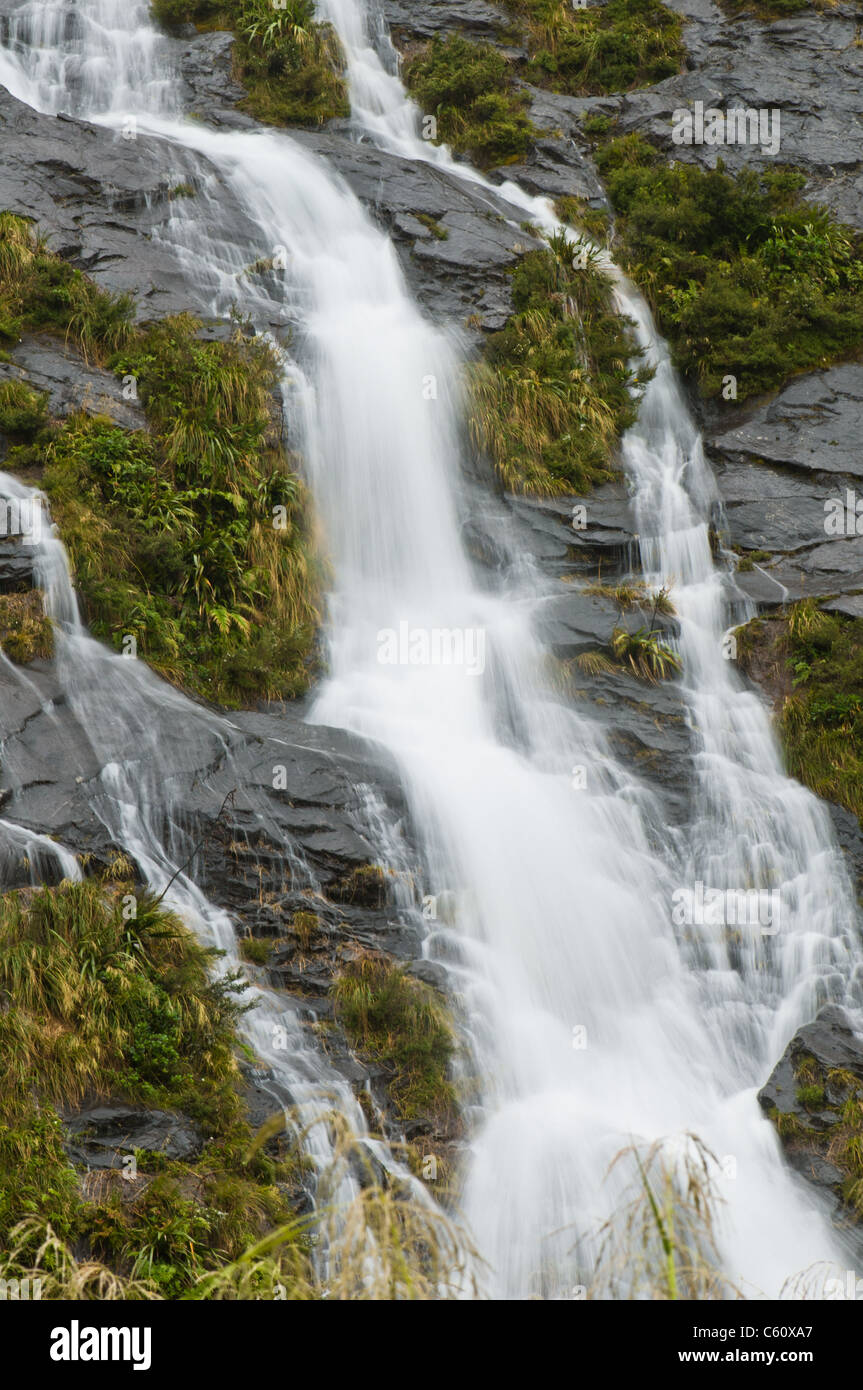 Waterfall during rain showers Stock Photo Alamy