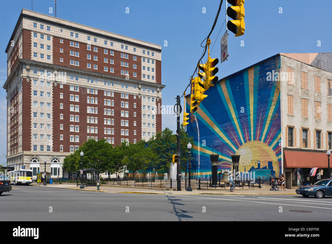 Liberty Bell Corner park in Utica New York Stock Photo Alamy