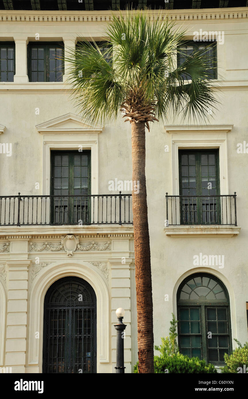 Detail of post office building in downtown Fernandina beach, Florida Stock Photo