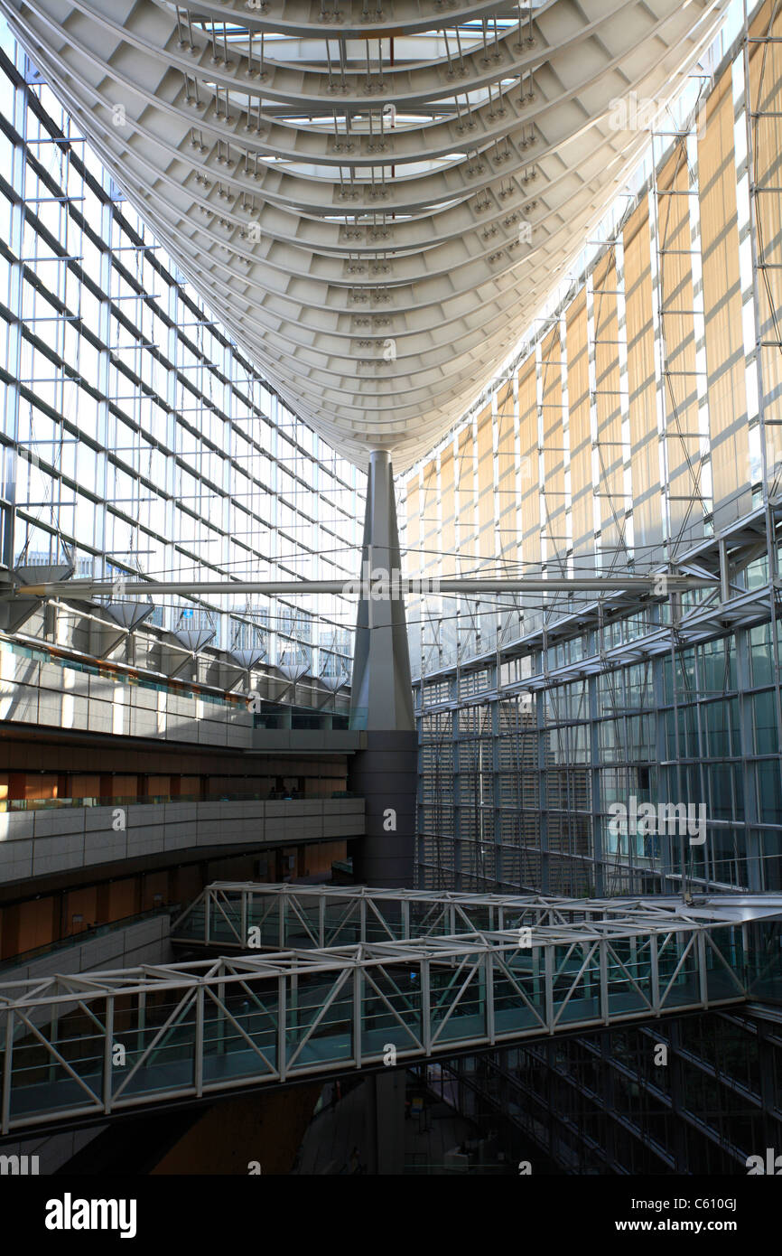 TOKYO - AUGUST 4: Inside the Tokyo International Forum building on August 4, 2011 in Tokyo. Stock Photo