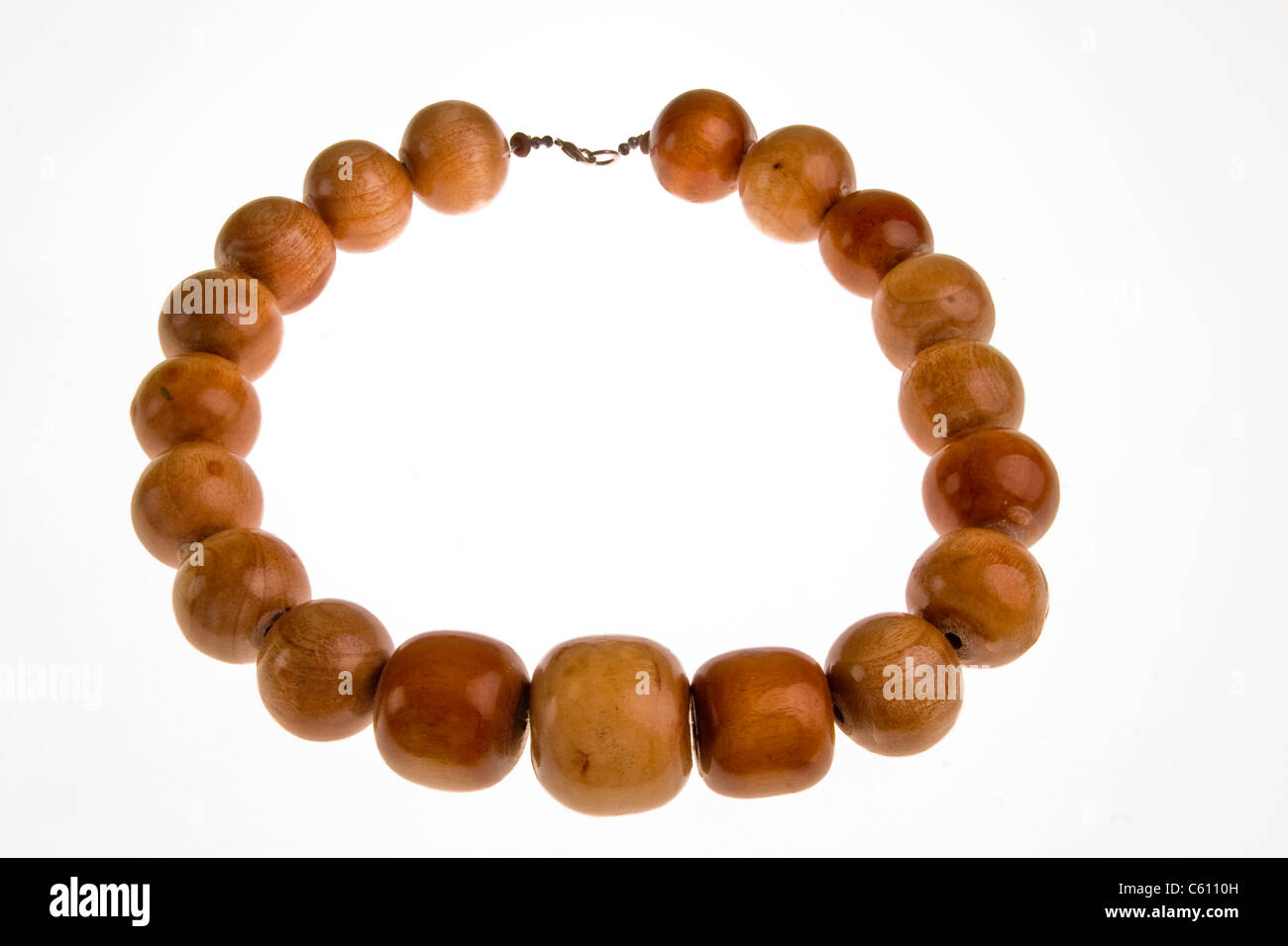 Round Wooden Bead Necklace Set
