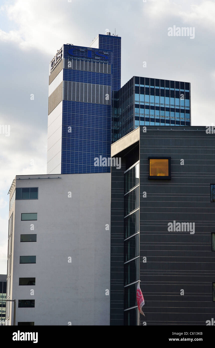 Co-operative Insurance Tower With Other High Rises- Manchester Stock Photo