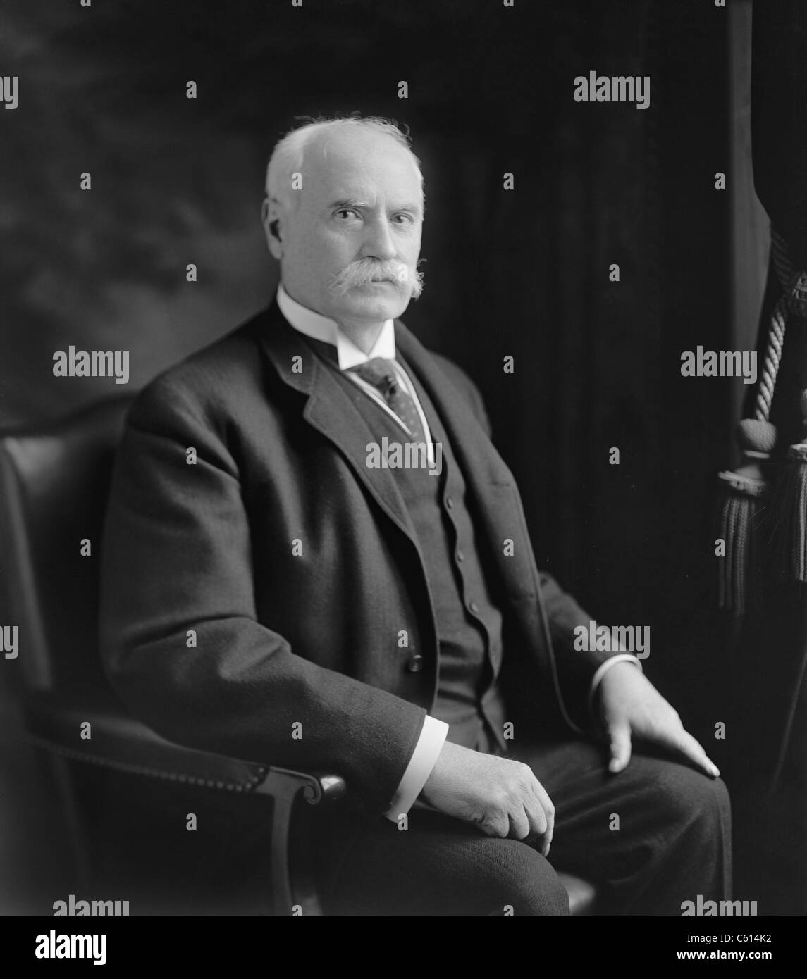 Nelson W. Aldrich 1841-1915 Republican Senator from Rhode island from 1881-1911 supported business interests and protective tariffs. His daughter married John D. Rockefeller Jr. Ca. 1900. (BSLOC 2010 18 24) Stock Photo