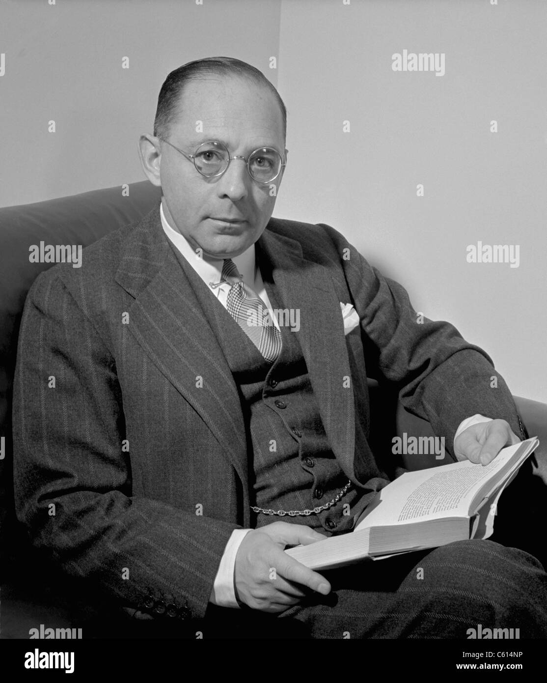 Sidney Weinberg 1891-1969 CEO of Goldman Sachs investment bank during the Great Depression and World War II. Unlike most Wall Streeters he supported FDR and became one of his key economic advisors. He led Goldman Sachs to prominence during the post-wa (BSLOC 2010 18 48) Stock Photo