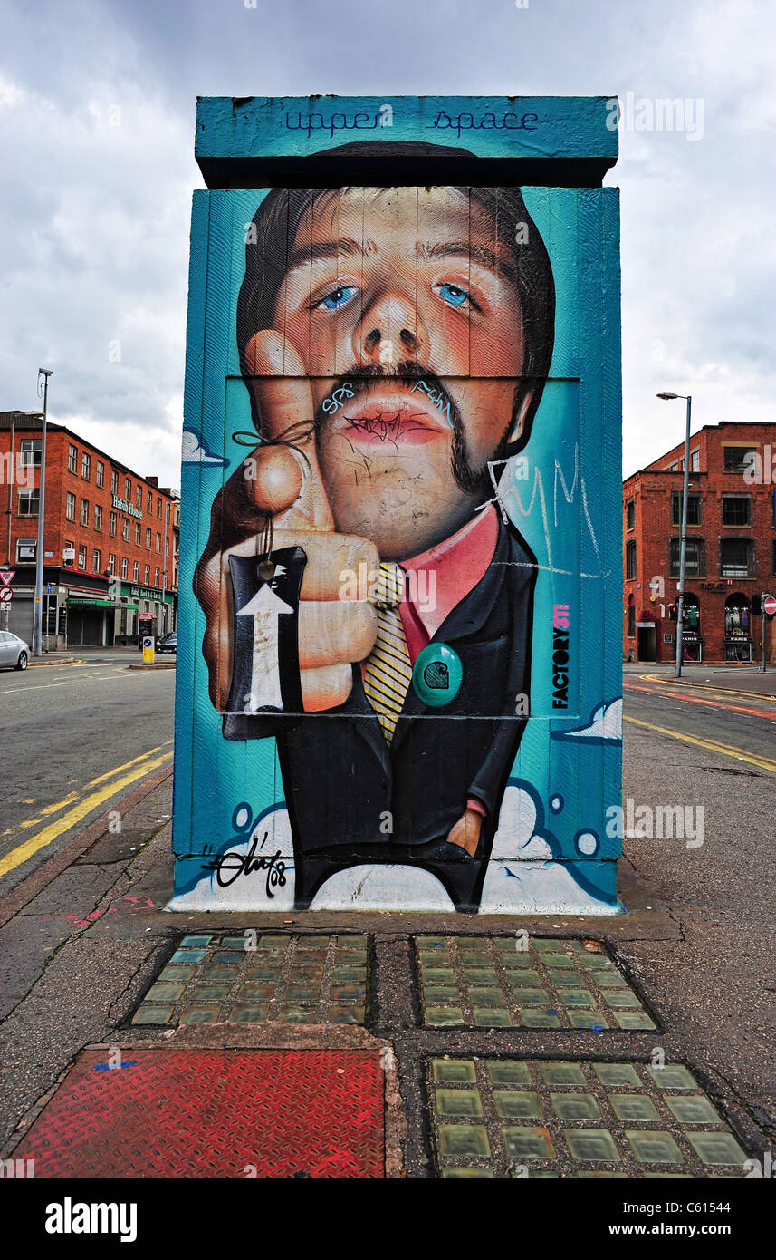 Man Pointing - Street Art Stock Photo