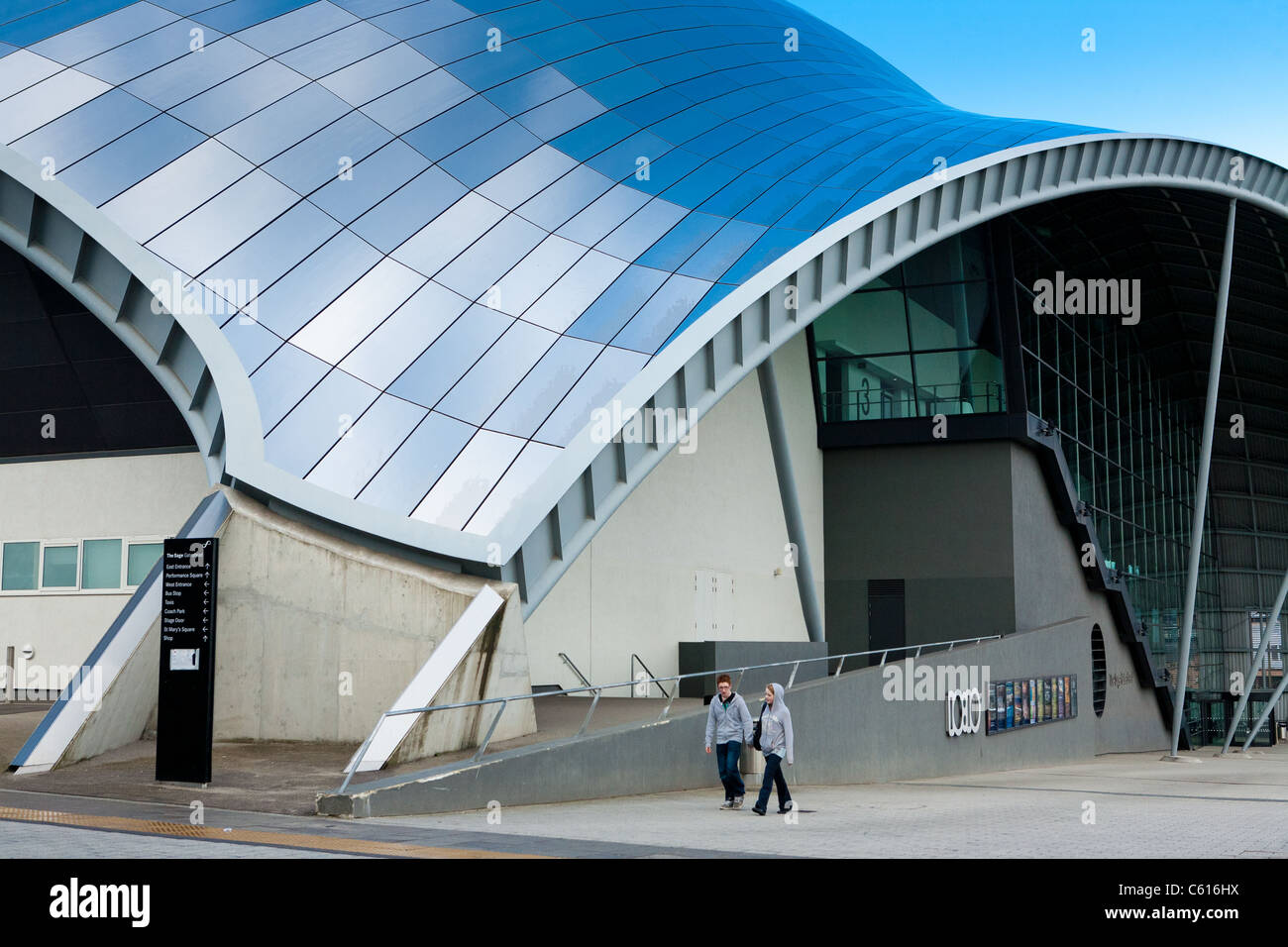 Glass structure of the Sage Building, Gateshead, England Stock Photo