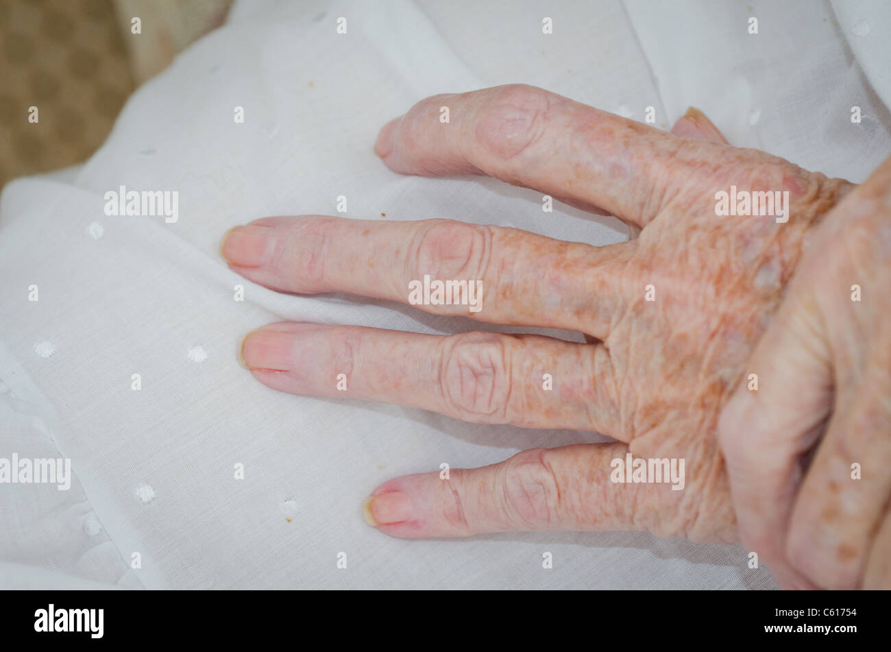 Elderly Lady (Detail) Stock Photo