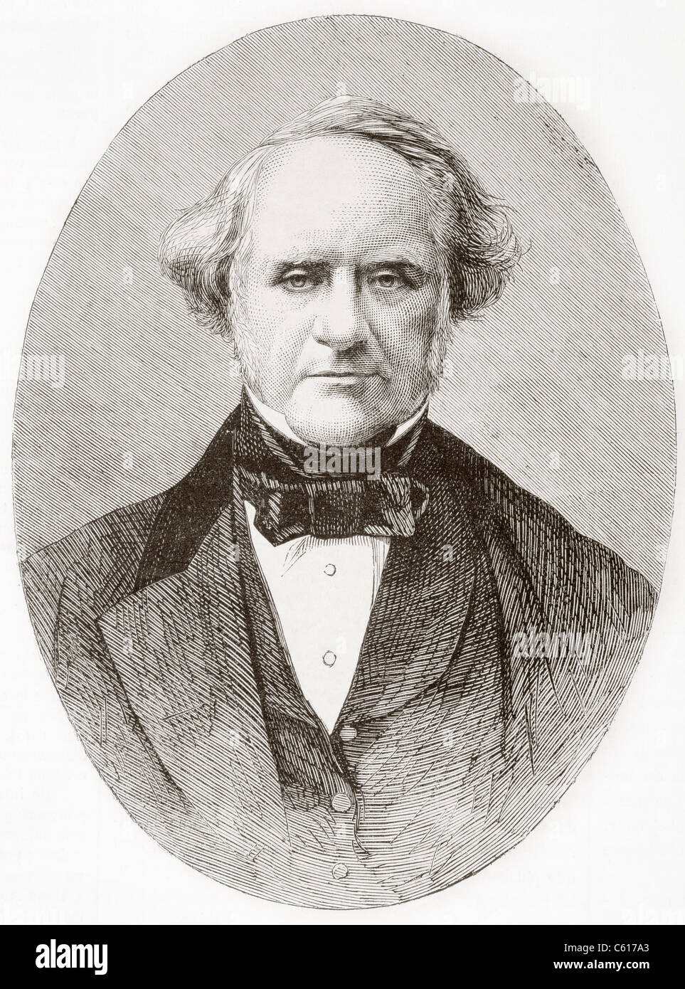 George Peabody, 1795 – 1869. American businessman and philanthropist who founded Peabody Institute. Stock Photo