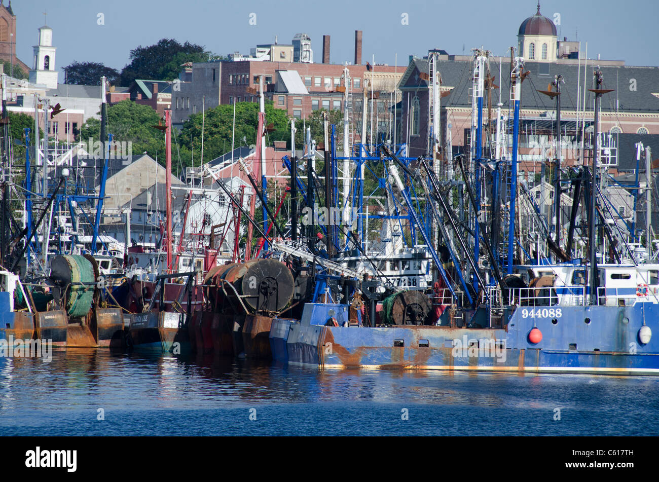 Massachusetts, New Bedford. Waterfront view of New Bedford. Commercial