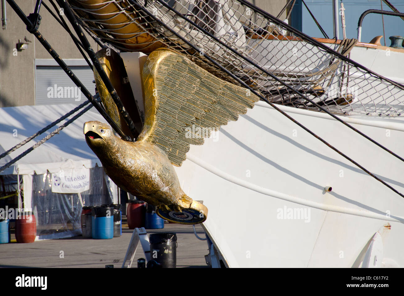 Massachusetts, New Bedford. US Coast Guard tall ship, Baroque Eagle