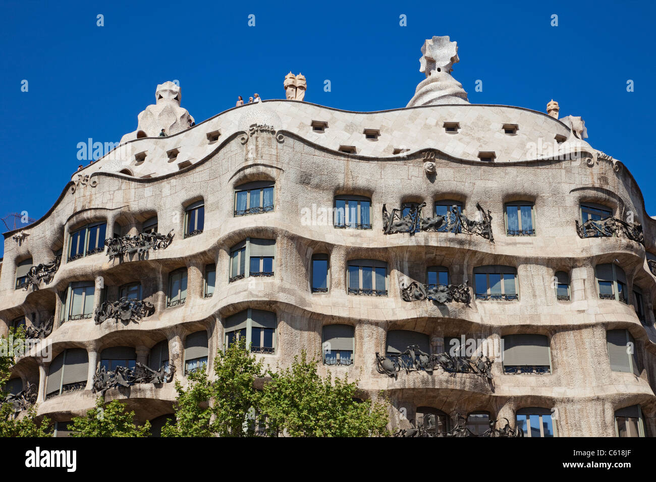 Spain, Barcelona, Casa Mila aka La Pedrera Stock Photo