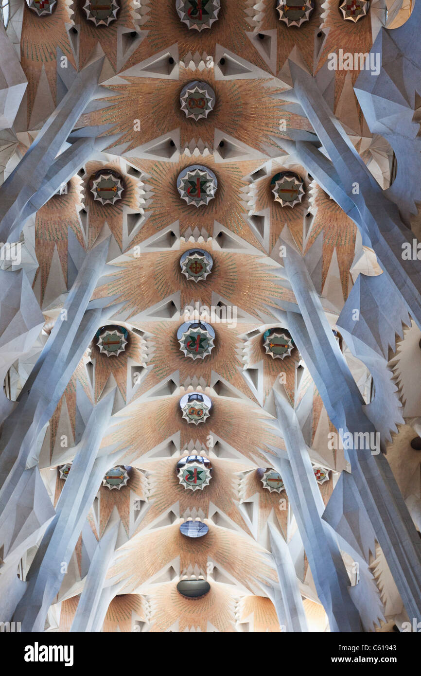 Spain, Barcelona, Sagrada Familia, Interior Stock Photo - Alamy