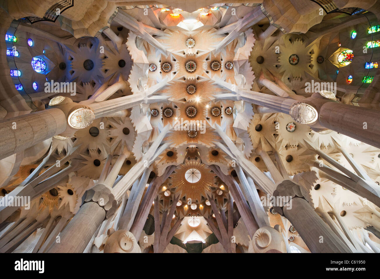 Spain, Barcelona, Sagrada Familia, Interior Stock Photo - Alamy