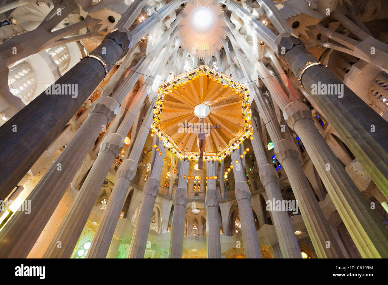 Spain, Barcelona, Sagrada Familia, Interior Stock Photo - Alamy