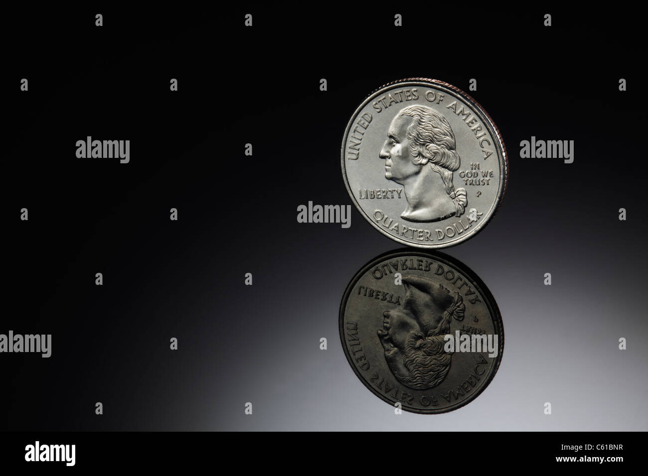 Quarter Dollar Coin Stock Photo Alamy