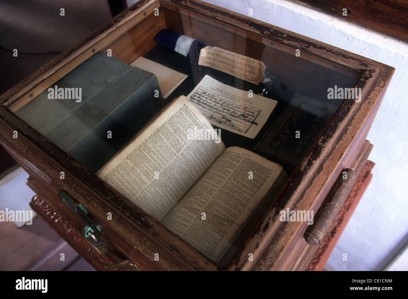 Fletcher Christians bible, Pitcairn Island Stock Photo Alamy