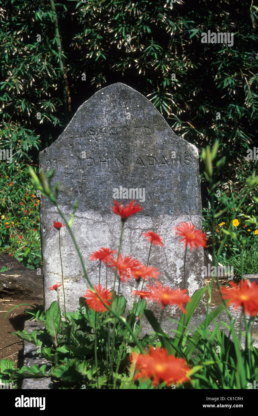 John Adams grave, Pitcairn Island Stock Photo