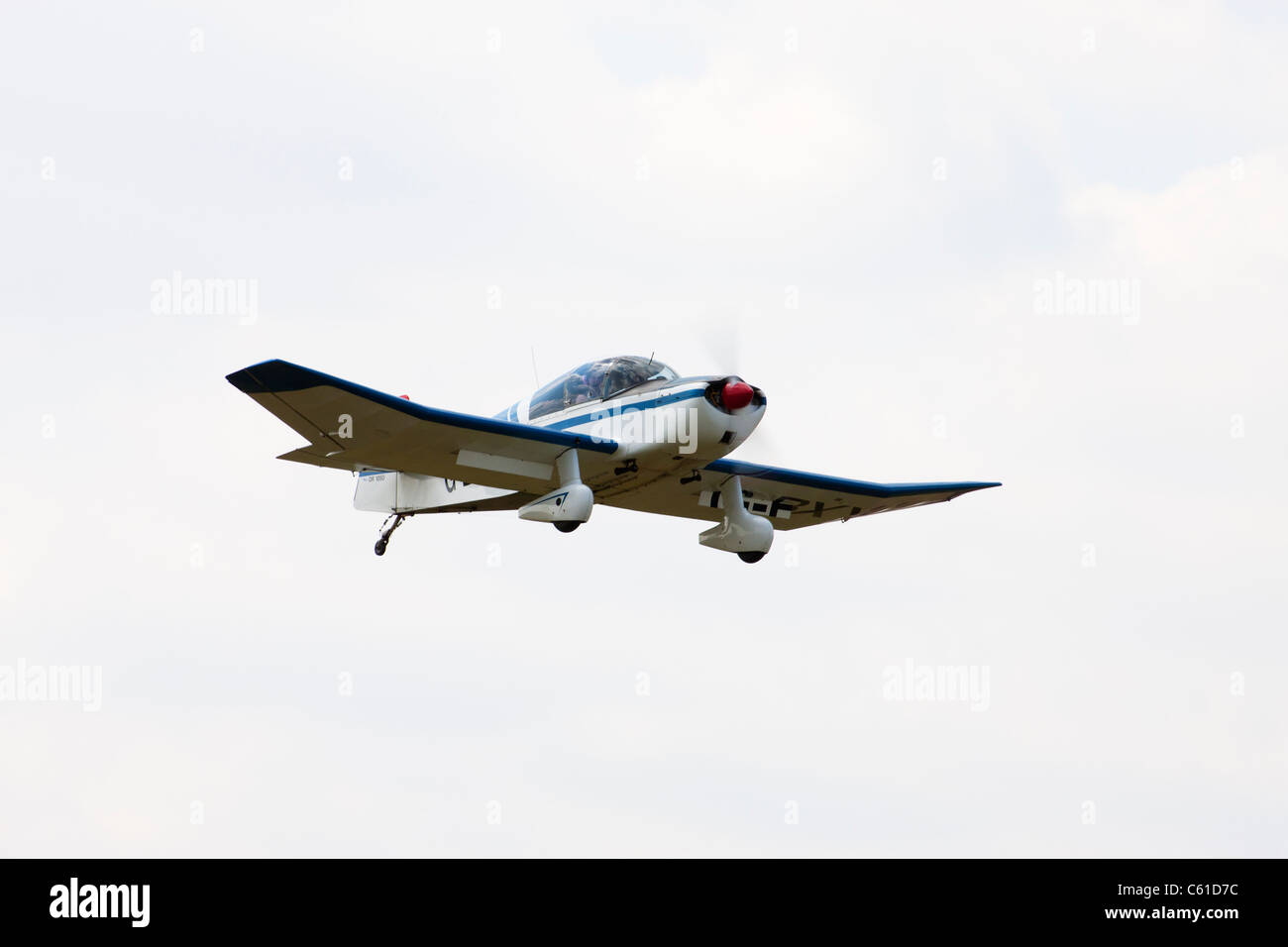 Jodel DR1050 Ambassadeur G-BXYJ in flight at Netherthorpe Airfield Stock Photo