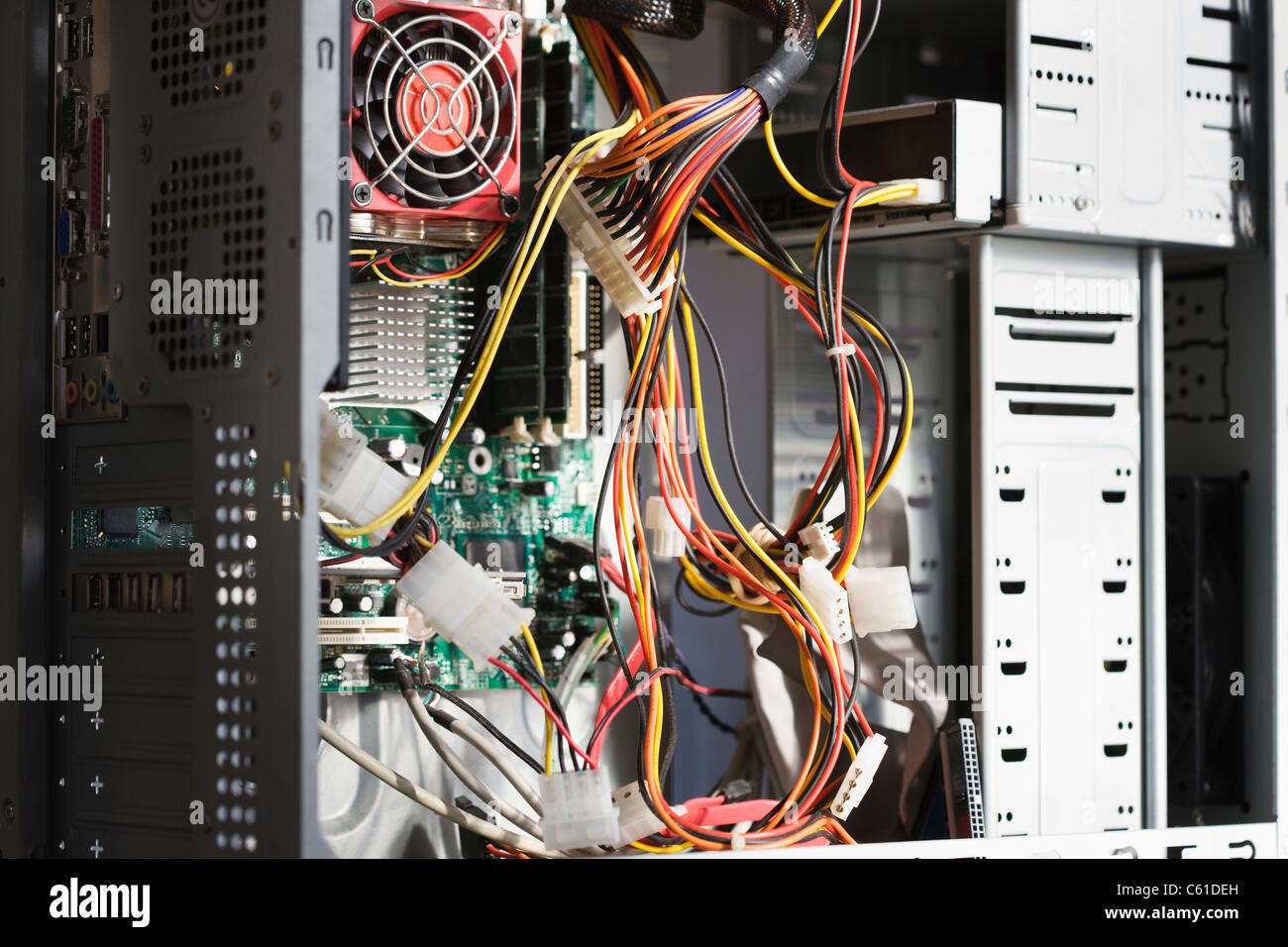 The inside of a computer Stock Photo - Alamy