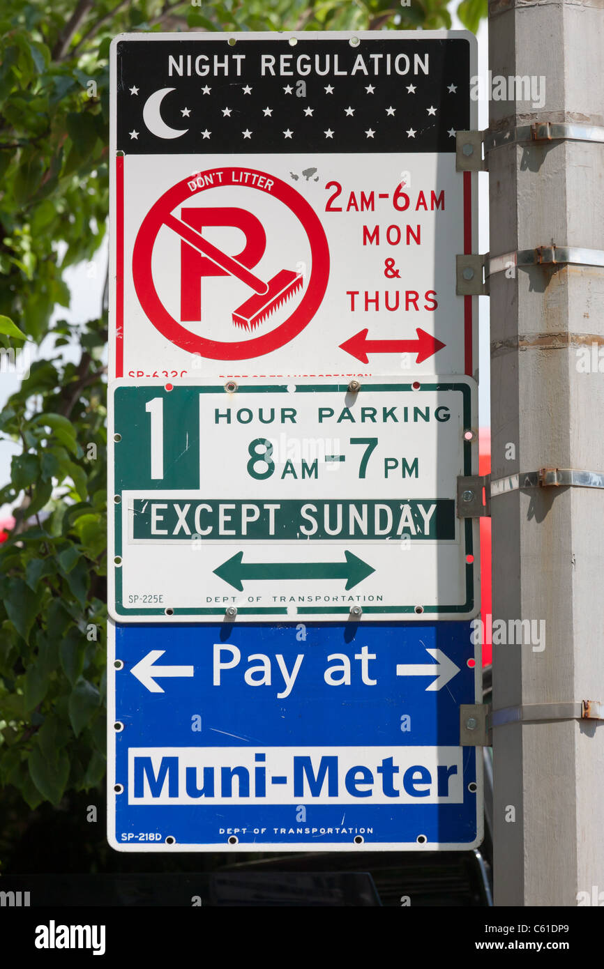 Parking sign new york city High Resolution Stock Photography and Images Alamy