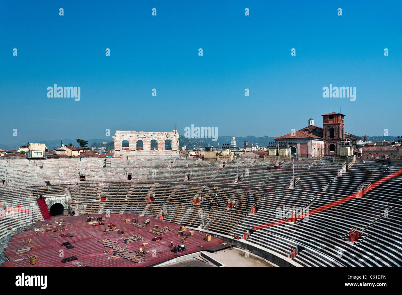 Roman Amphitheater, Verona Italy Stock Photo