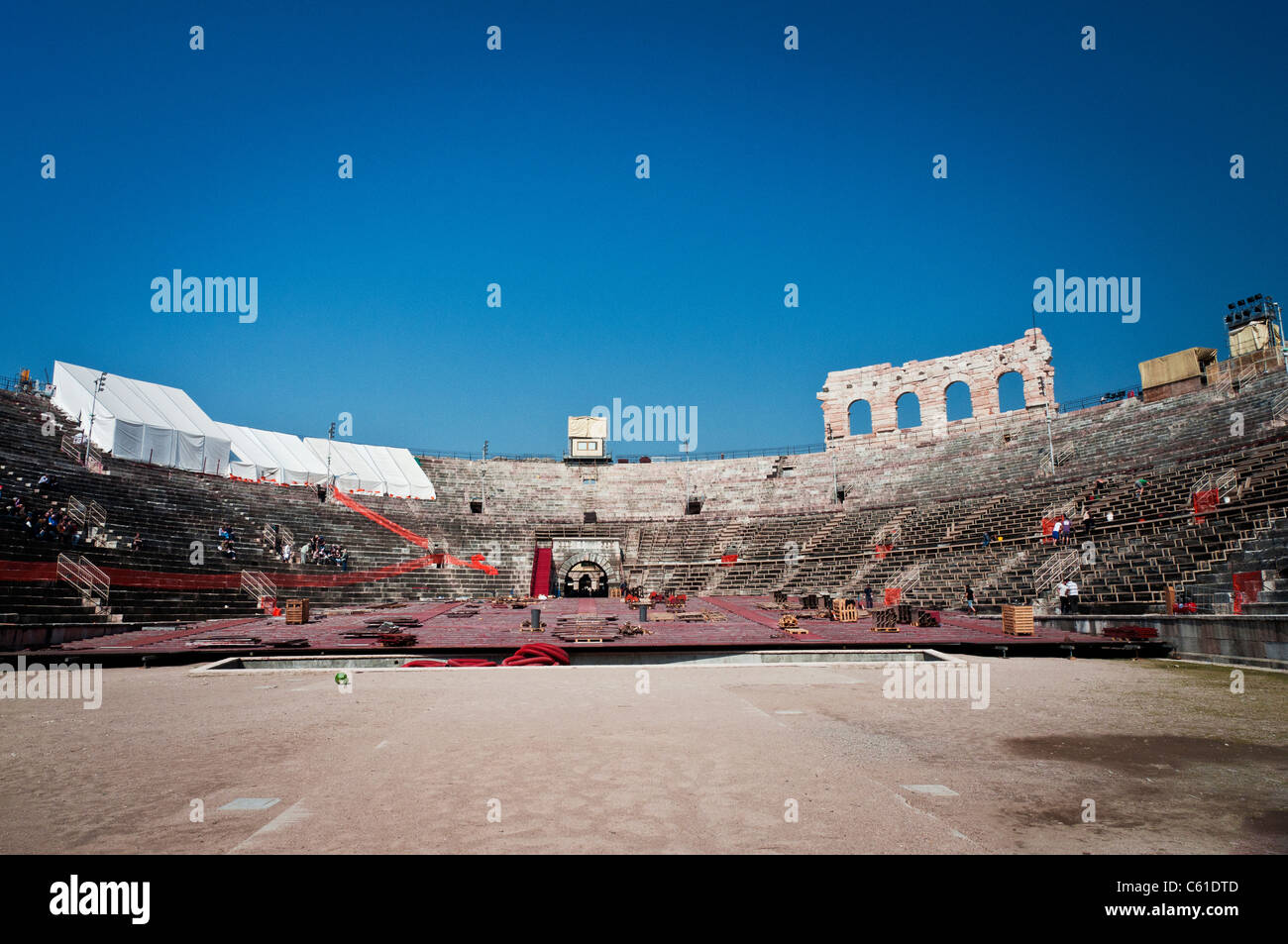 Roman Ampitheatre, Verona Italy Stock Photo