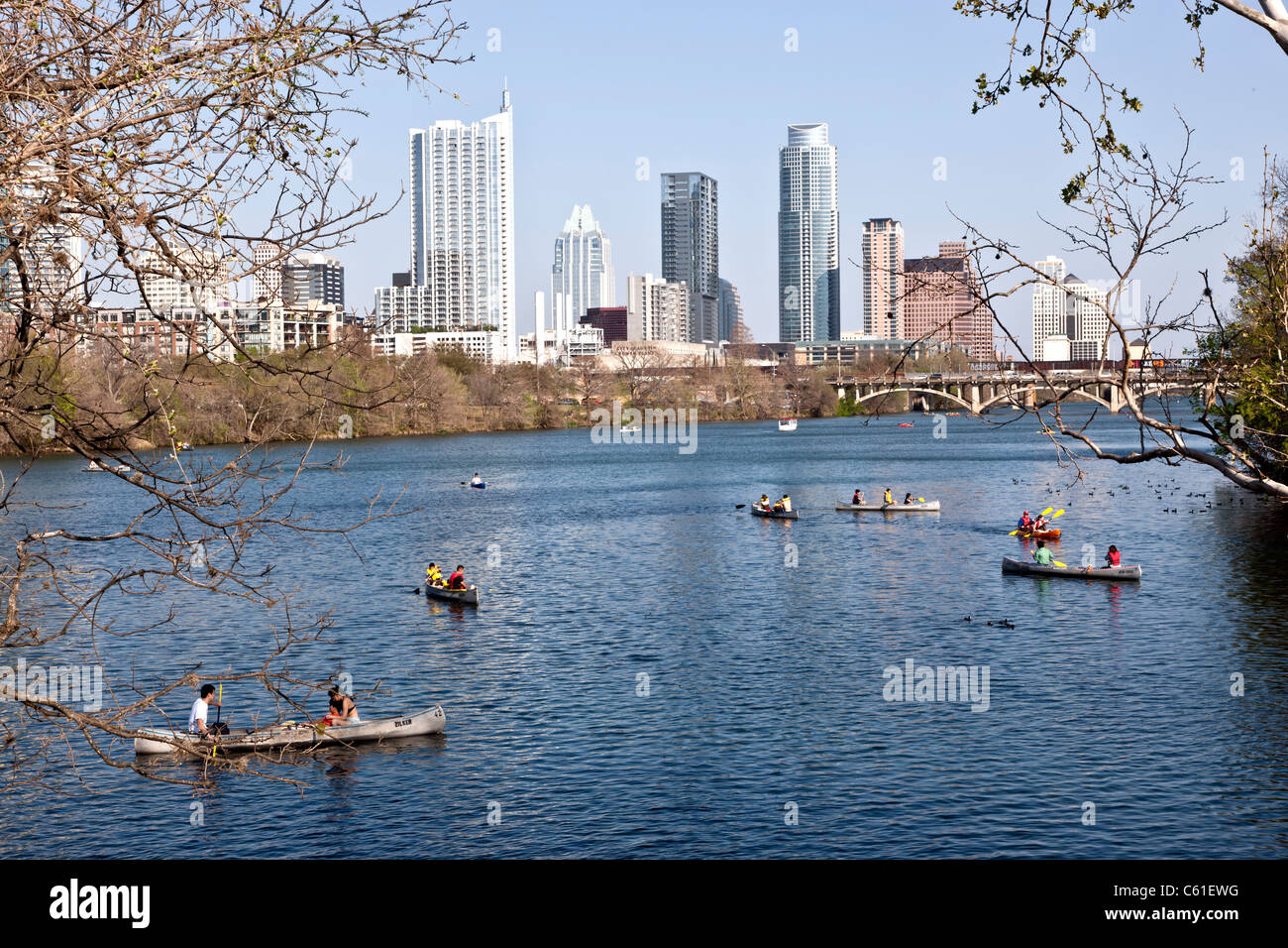 Lady bird lake canoe hires stock photography and images Alamy
