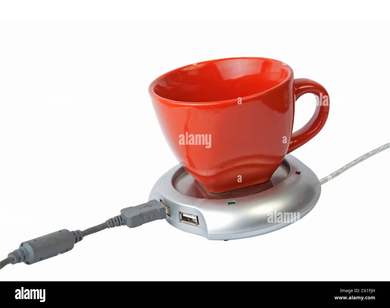 USB warmer with cup with clipping path Stock Photo Alamy