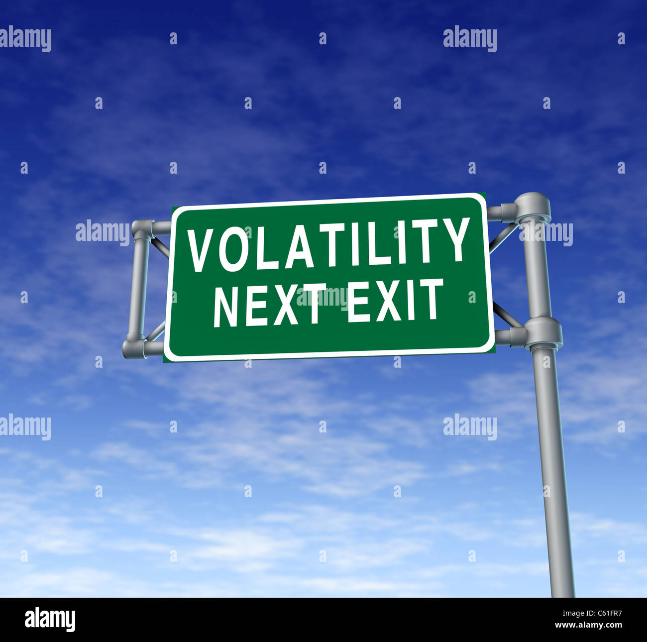 Volatile uncertainty in regards to the stock market. Stock Photo