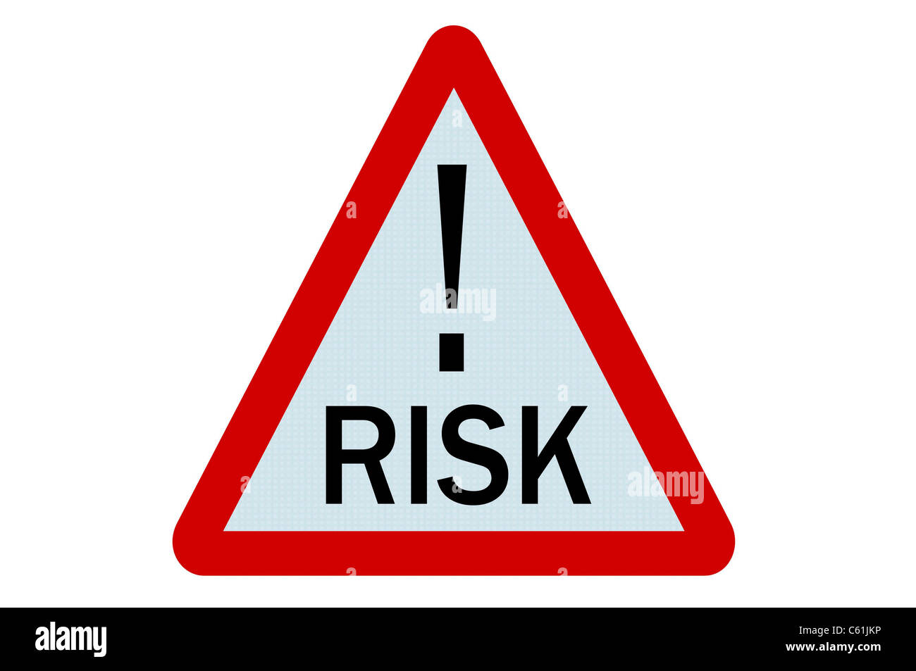 Risk sign illustration on white background Stock Photo - Alamy