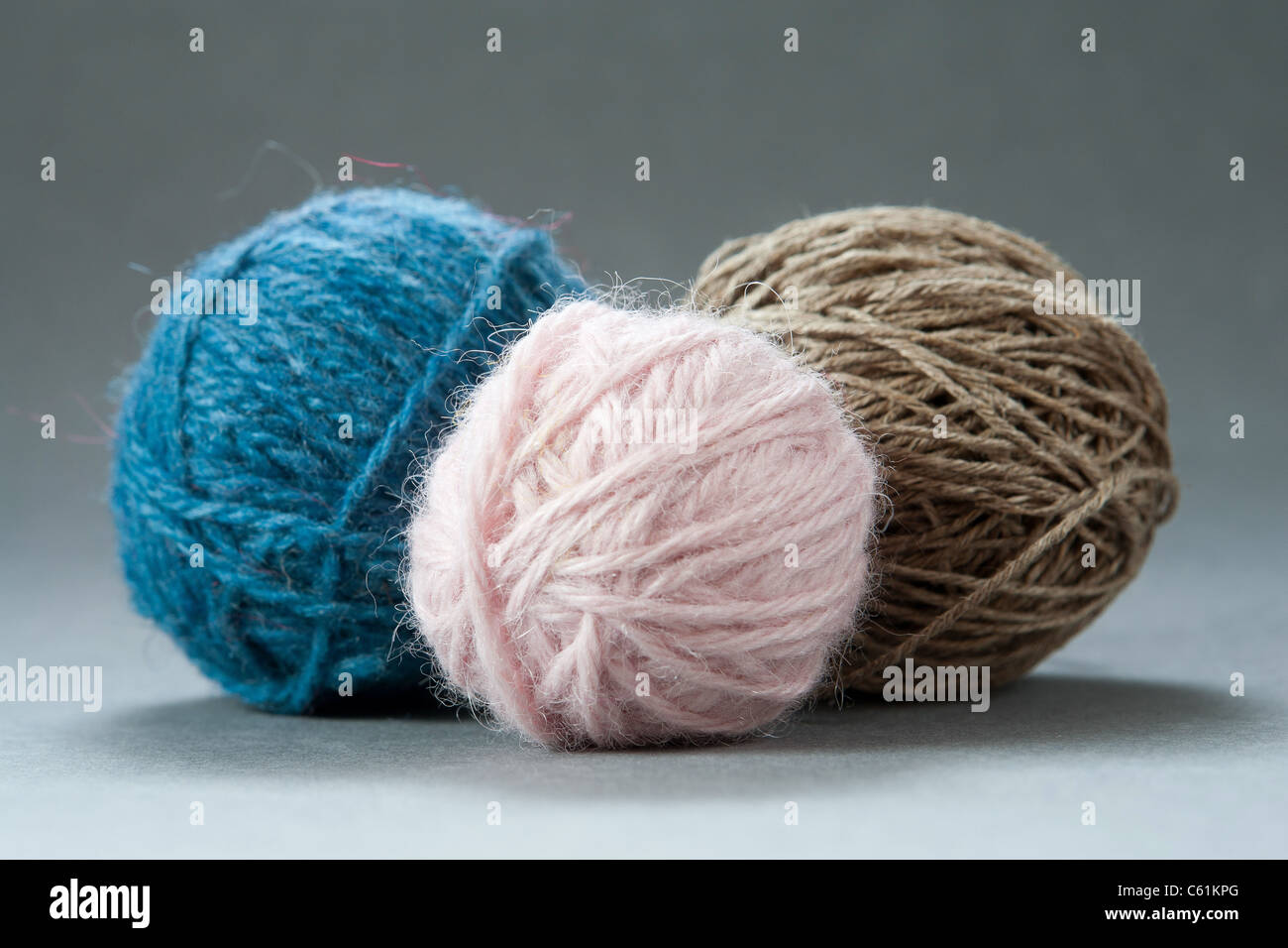 Selection of Different High Quality Yarn Balls Stock Photo