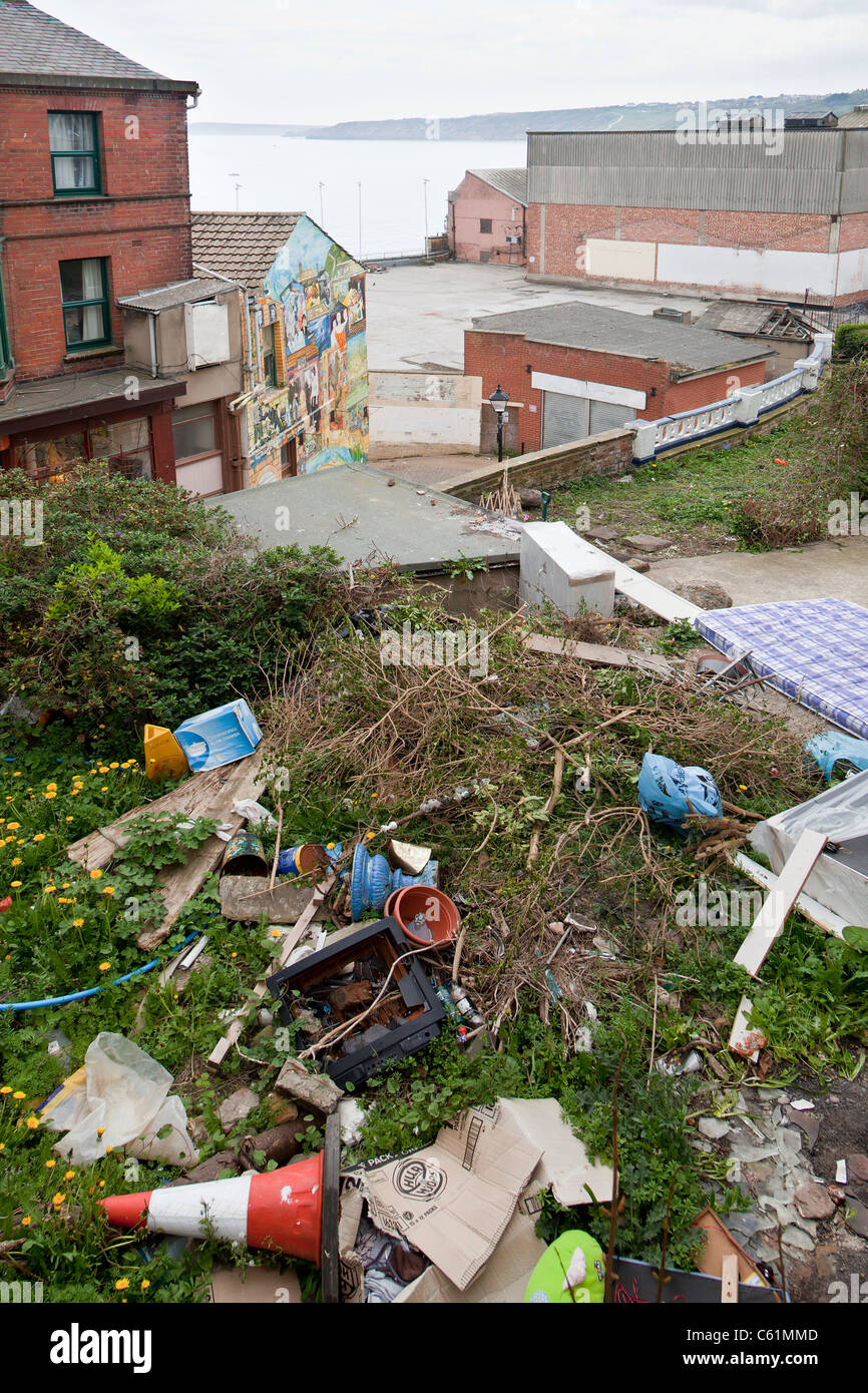 Rubbish tip in Scarborough, North Yorkshire. Stock Photo