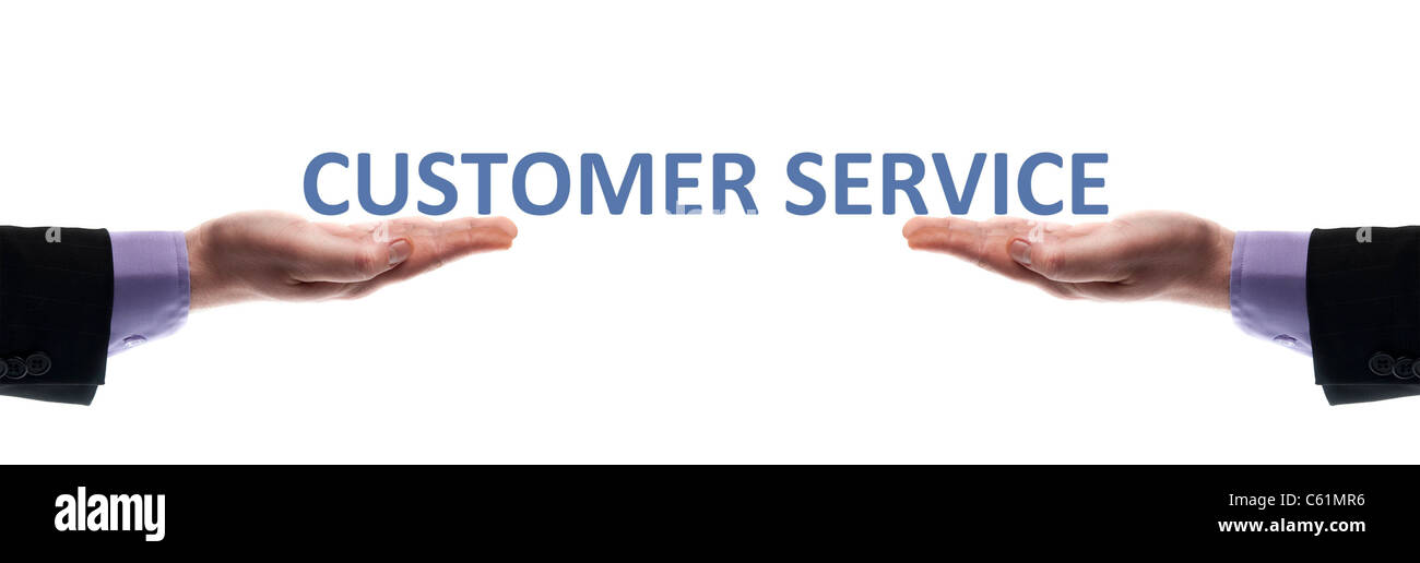 Customer service word Stock Photo - Alamy