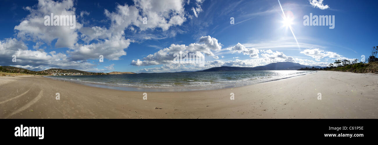 Panoramic Of Bellerive Beach Hobart Tasmania Australia Stock Photo Alamy