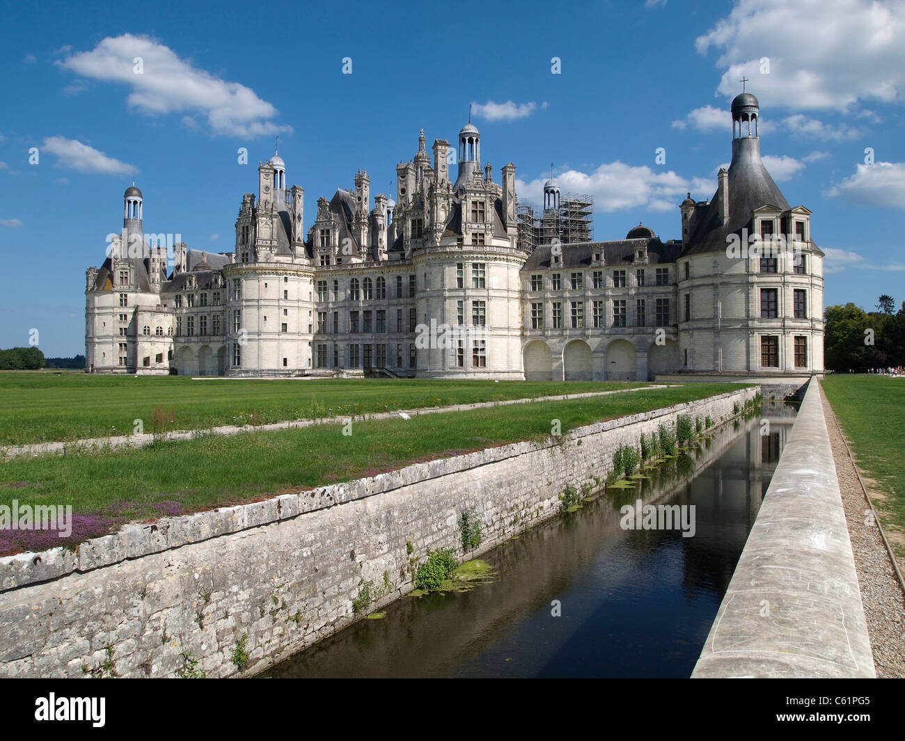 Chateau Royal de Chambord, Loire valley, France Stock Photo