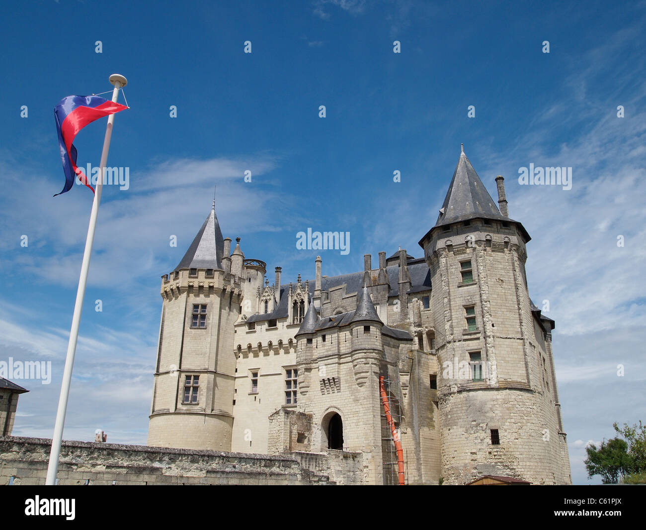 Chateau de Saumur castle, Loire valley, France Stock Photo
