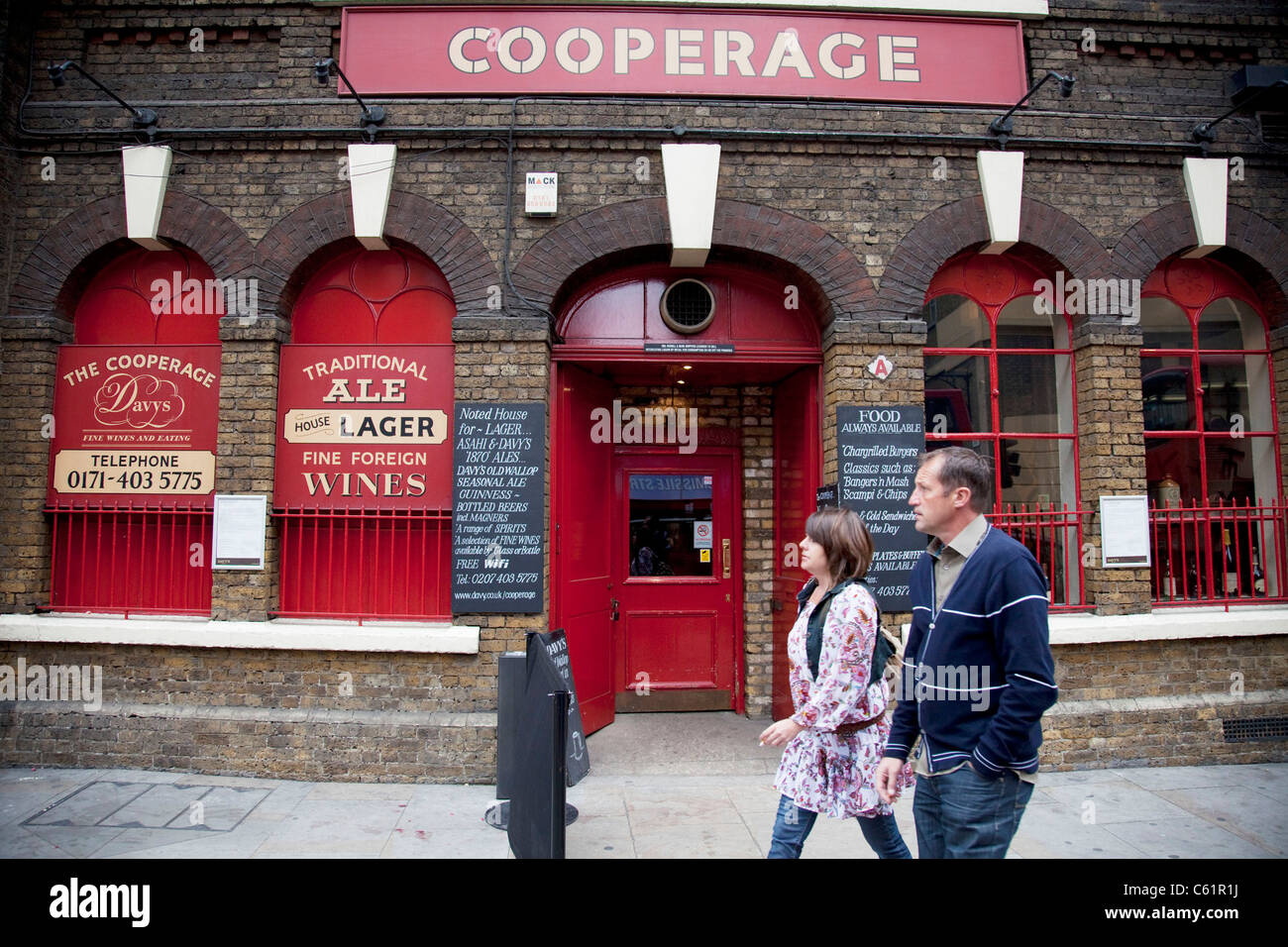 The Cooperage wine bar and ale house on Tooley Street, London Bridge