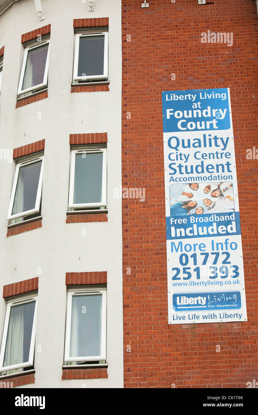Student accommodation in Preston, Lancashire, UK. Stock Photo