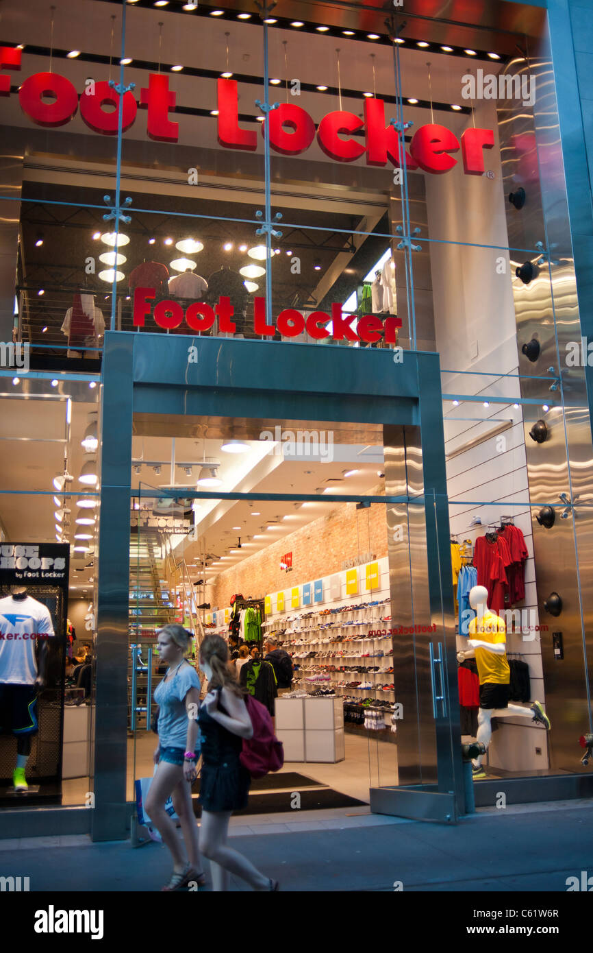 A Foot Locker store in Herald Square in New York Stock Photo