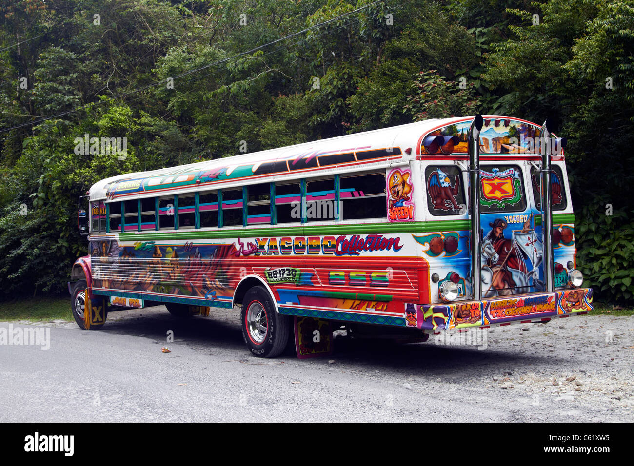Painted Bus in Panama Stock Photo Alamy