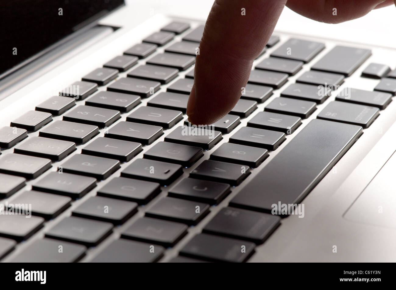 Finger on keyboard binary hires stock photography and images Alamy