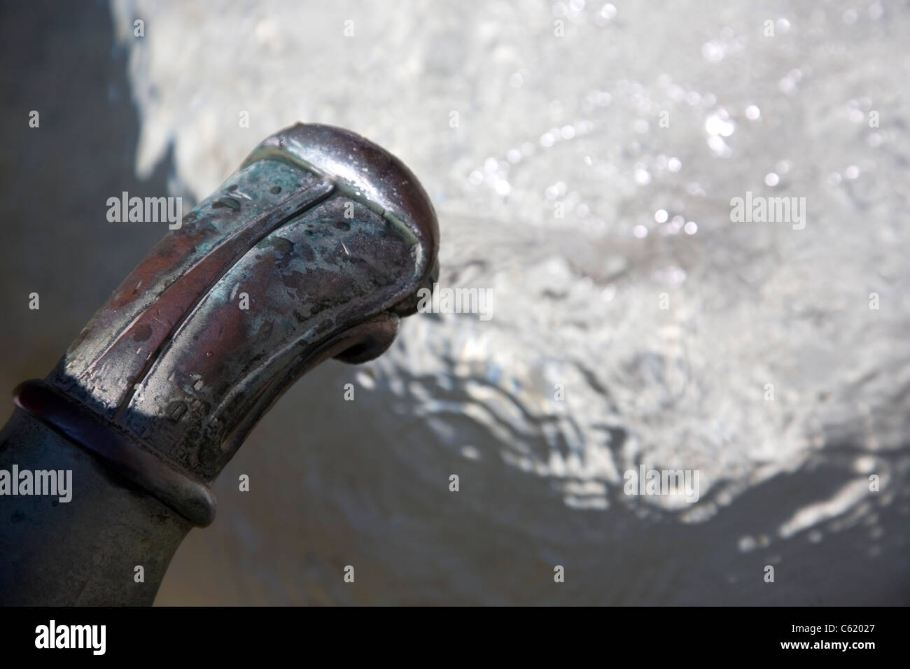 Water fountain Spout in Geneva Stock Photo