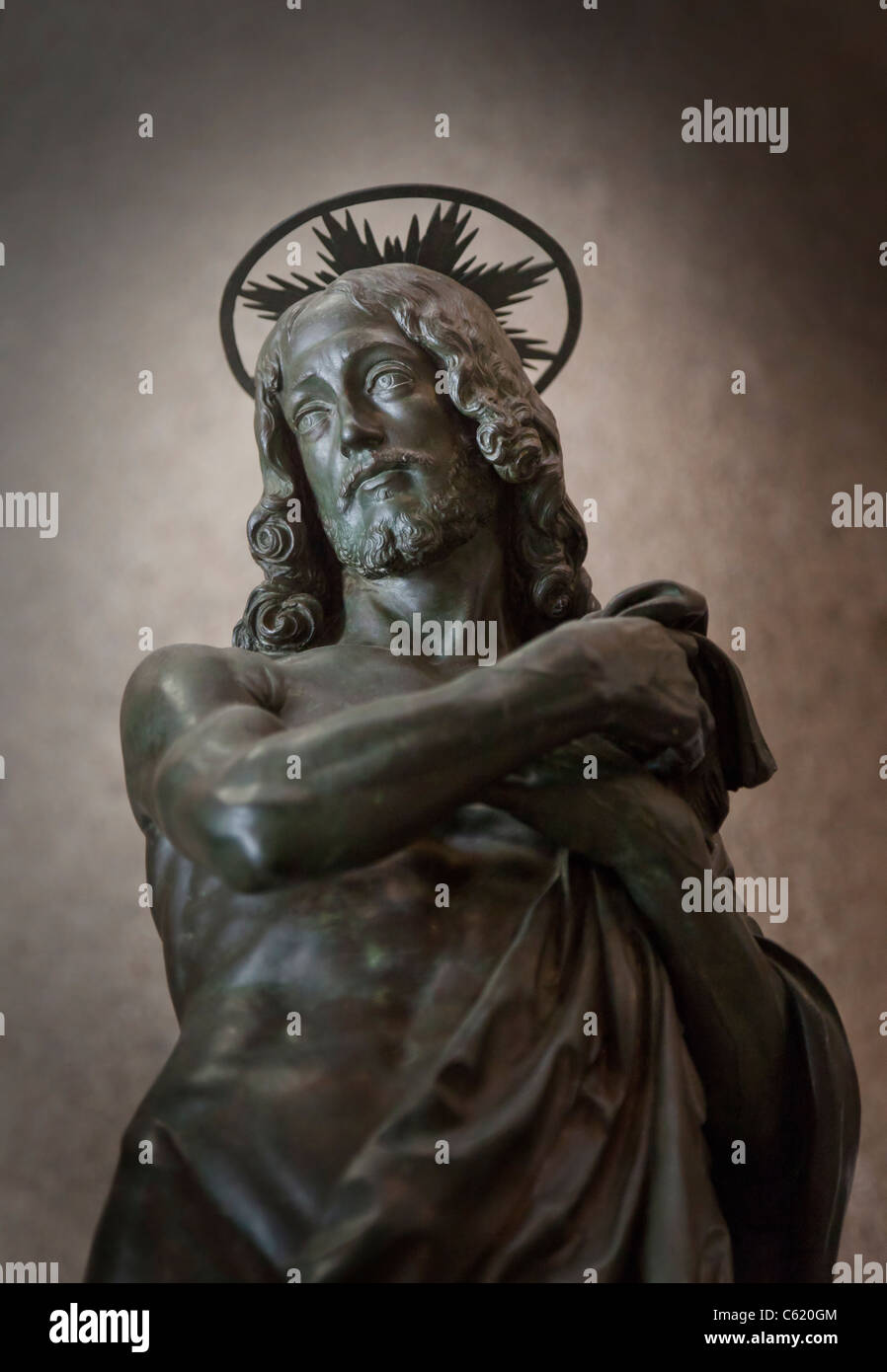 Bronze statue of Jesus Christ Stock Photo
