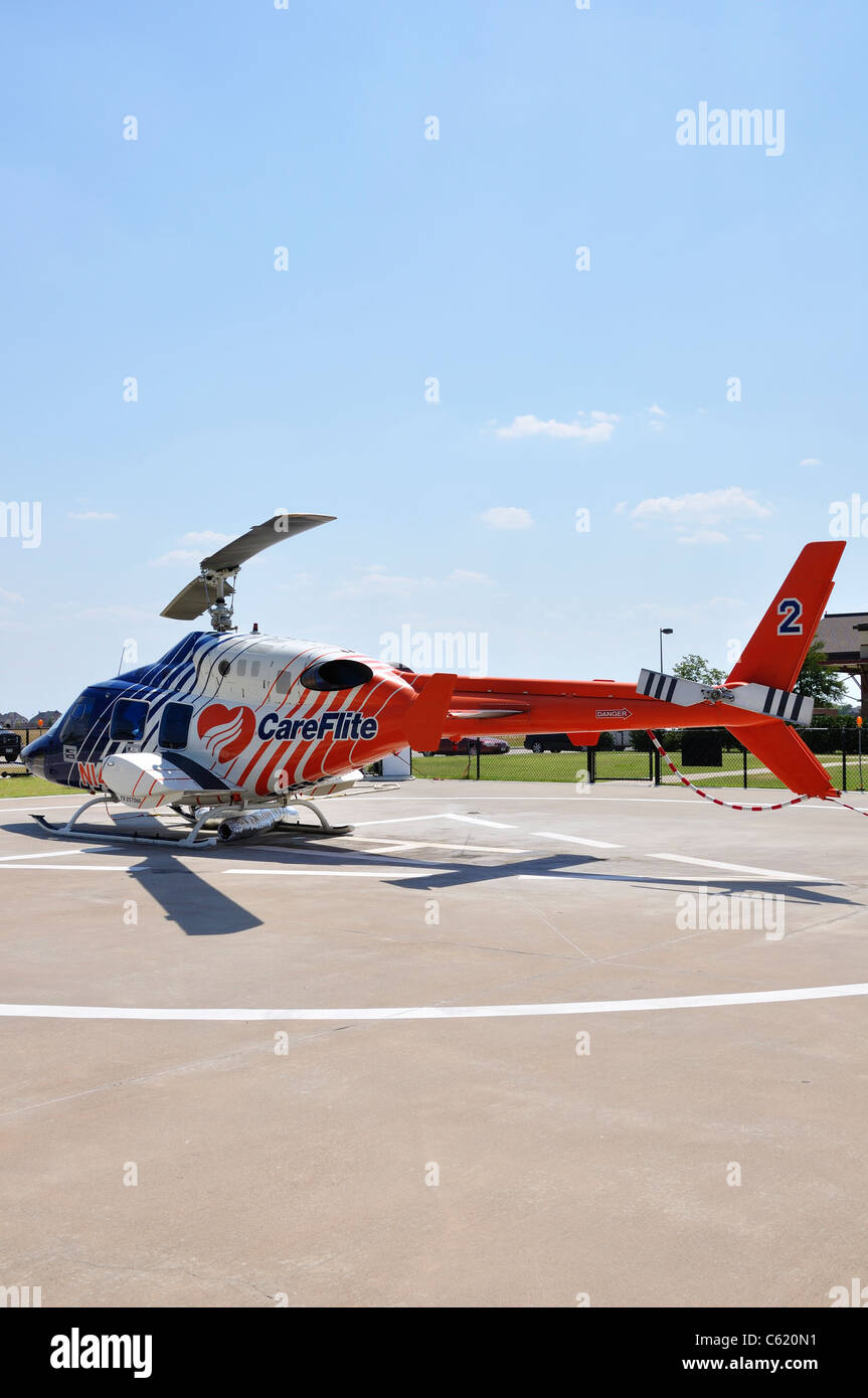 CareFlite, air medical transports, EMS helicopter, Frisco, Texas, USA