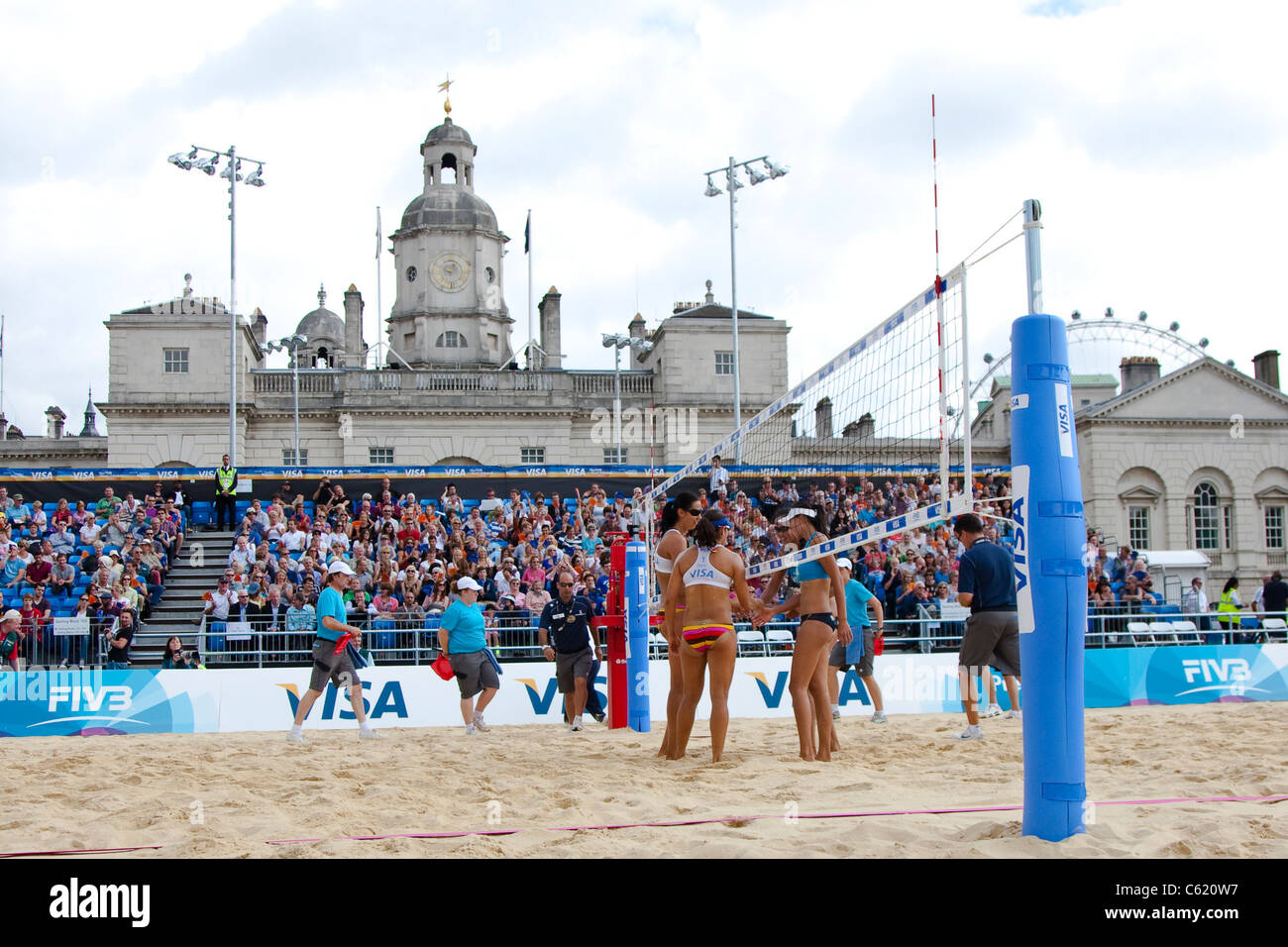 London Prepares The Olympic 2012 Test beach Volleyball tournament held