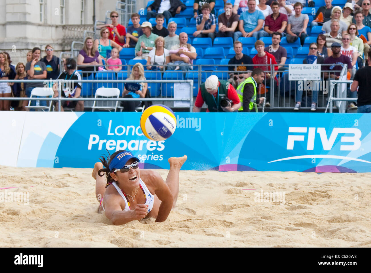 London Prepares The Olympic 2012 Test beach Volleyball tournament held