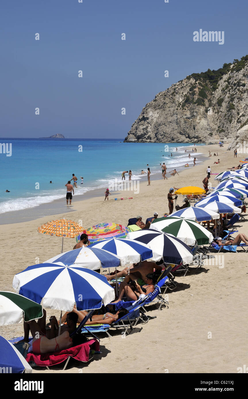 Egremni beach, Lefkada island, Greece Stock Photo